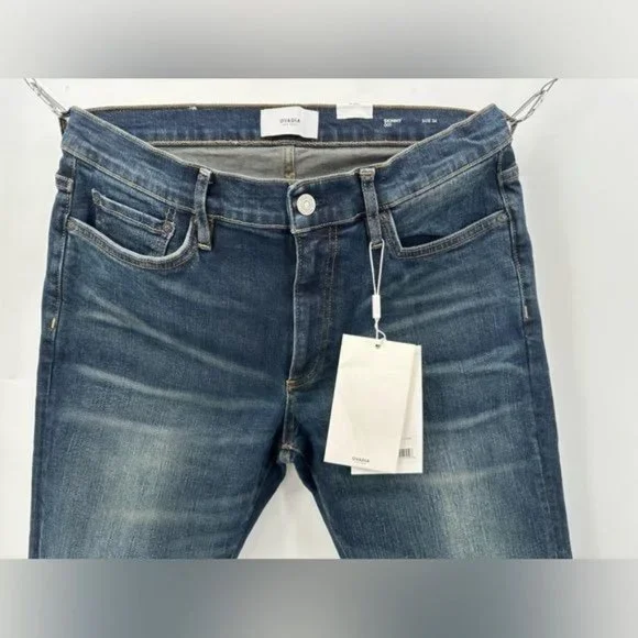 Ovadia New York 001 Skinny Dark Wash Blue Jeans Size 34x33 $250 NWT (A4) - Picture 9 of 11